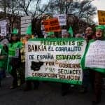 Preferentistas manifestandose