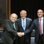 De Guindos con la cupula de Catalunya Banc