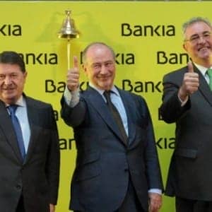 Momento de la salida a Bolsa de las acciones de Bankia en 2011 FUENTE Meneame.net