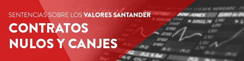 Sentencias sobre contratos de Valores Santander