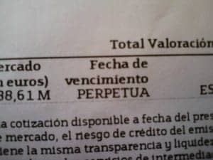 La fecha de vencimiento en los contratos de preferentes era perpetua FUENTE flickr.com